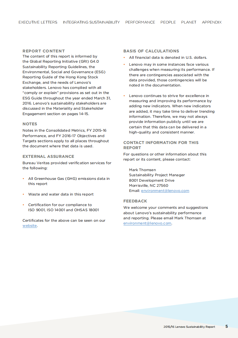联想集团：2015-2016财年环境、社会和公司治理（ESG）报告.pdf 第5页