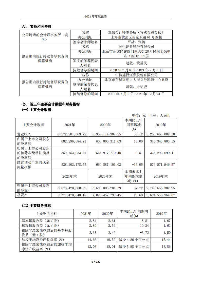 安井食品集团股份有限公司2021年年度报告.PDF 第6页