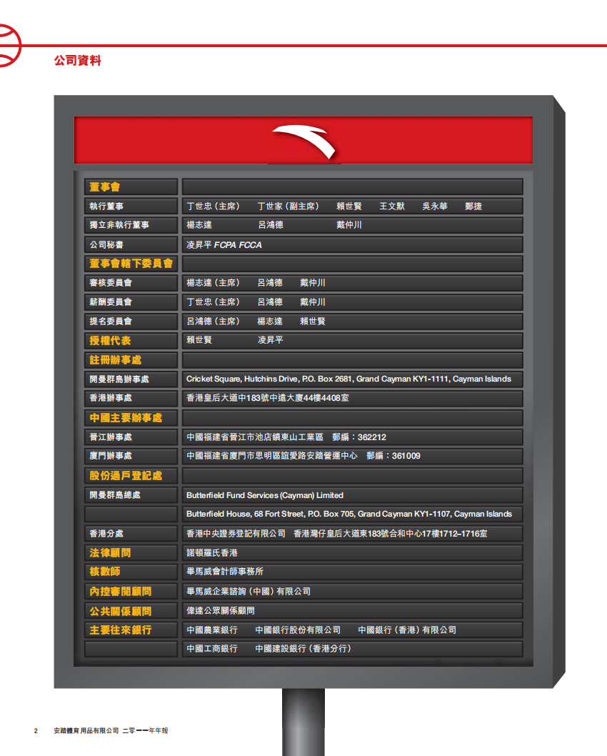 安踏体育用品有限公司2011年年度报告.pdf 第4页