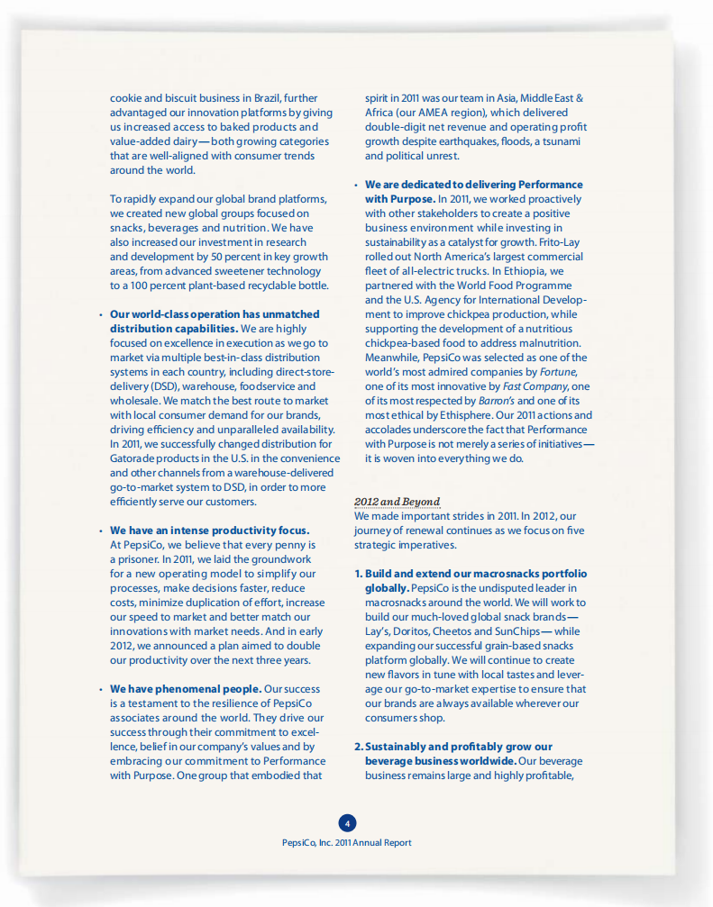百事公司(PEPSICO)2011年年度报告-财报（英文版）.pdf 第6页