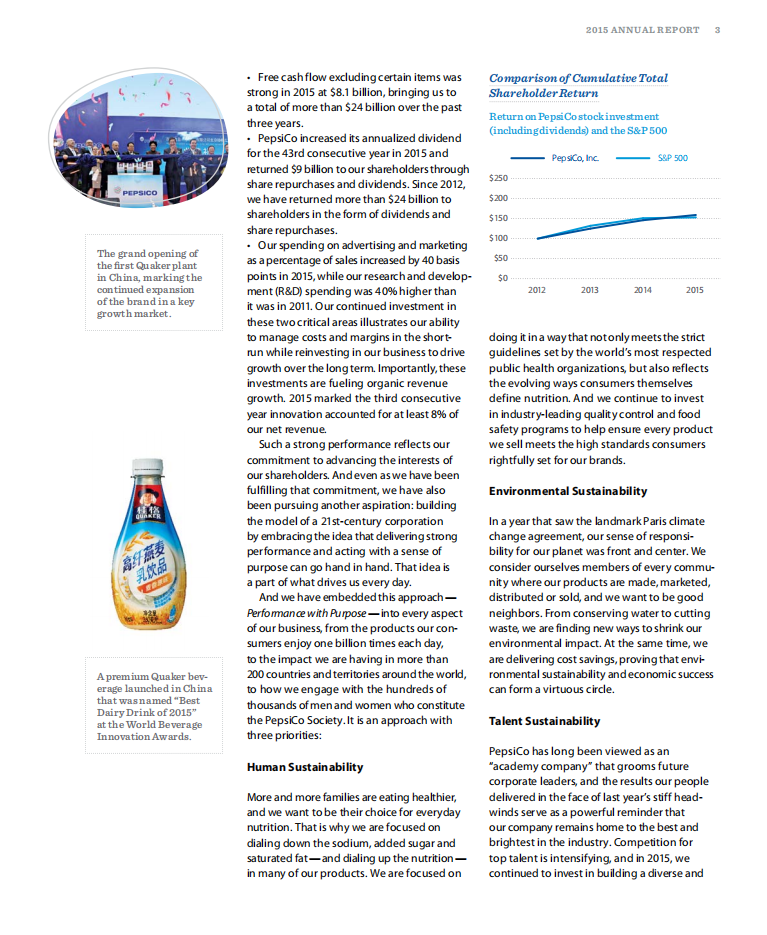 百事公司(PEPSICO)2015年年度报告-财报（英文版）.pdf 第5页