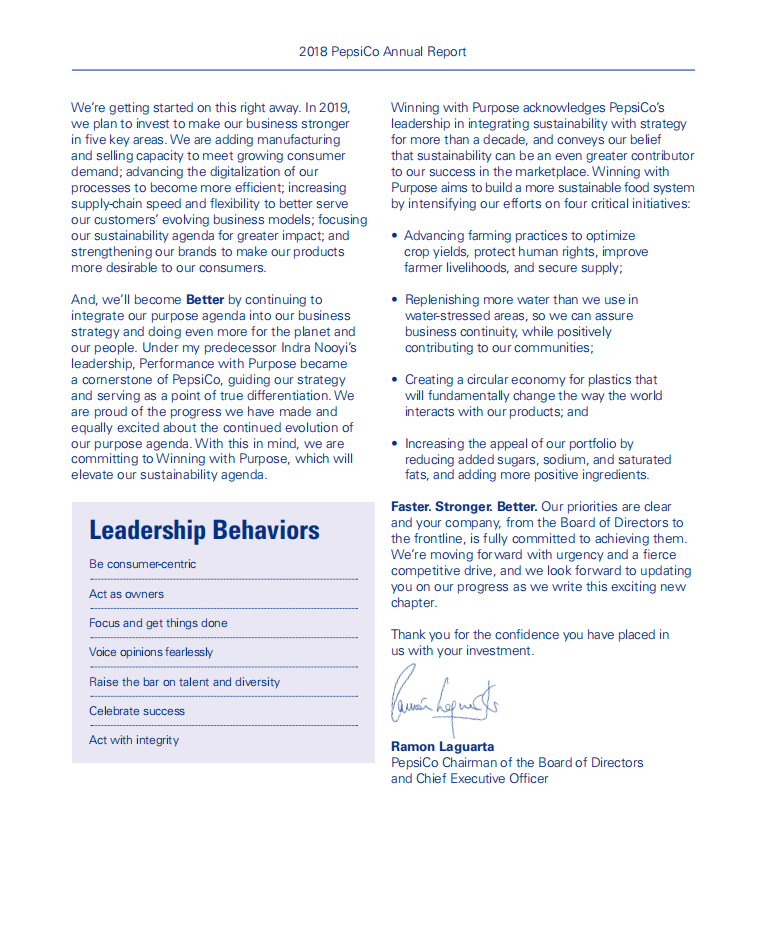 百事公司(PEPSICO)2018年年度报告-财报（英文版）.pdf 第5页