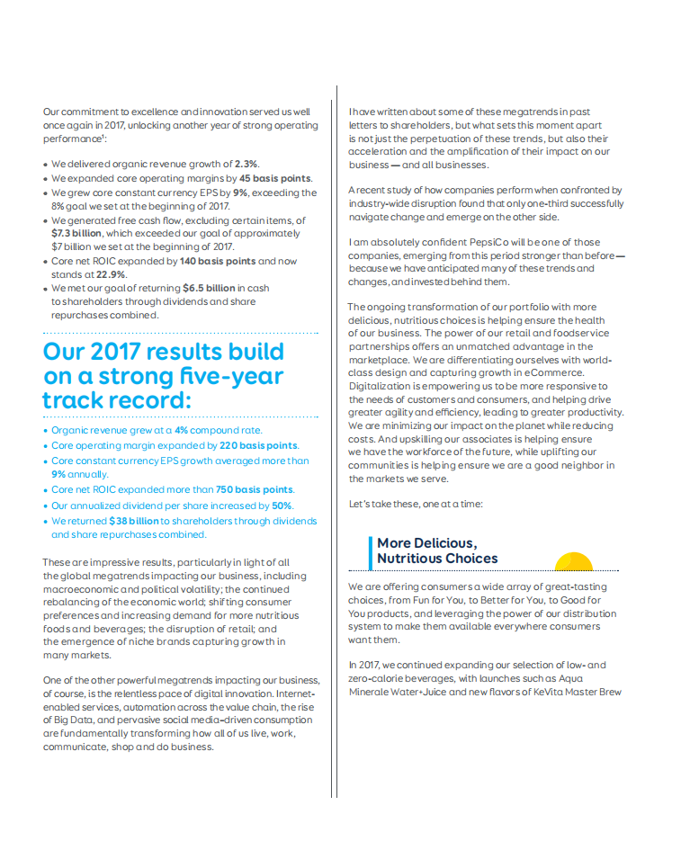 百事公司(PEPSICO)2017年年度报告-财报（英文版）.pdf 第4页