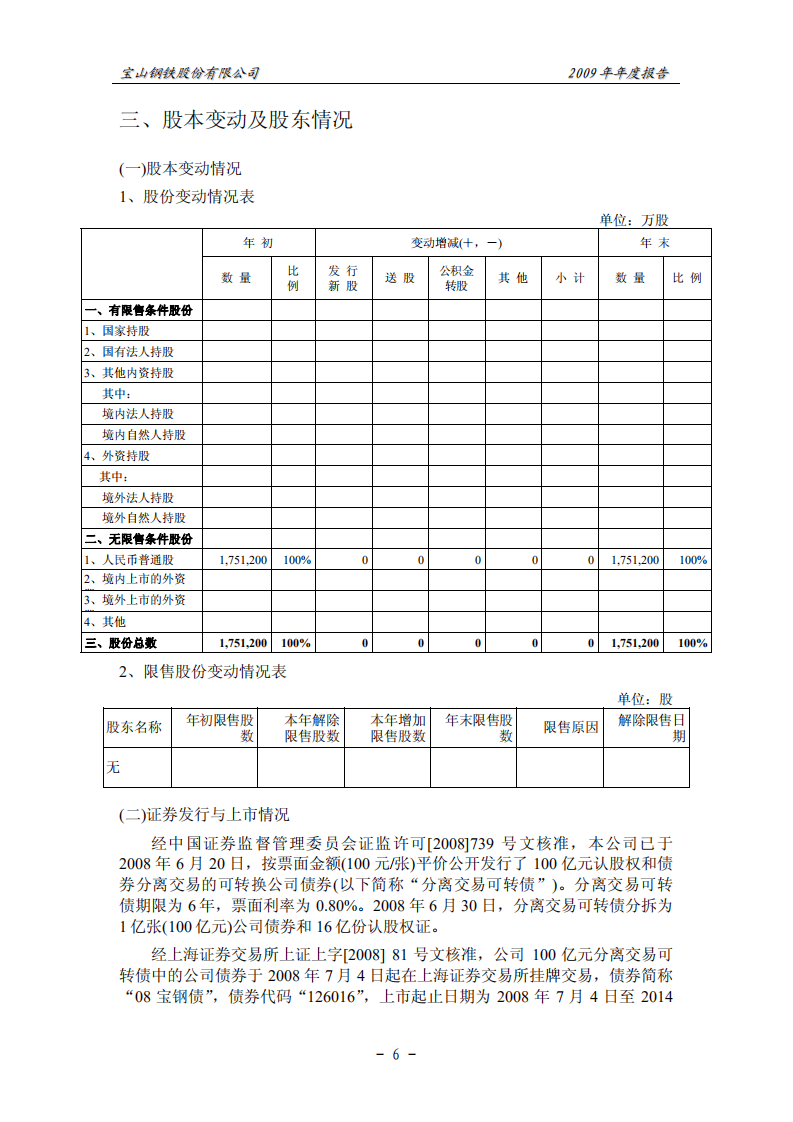 宝山钢铁股份有限公司2009年年度报告.PDF 第6页