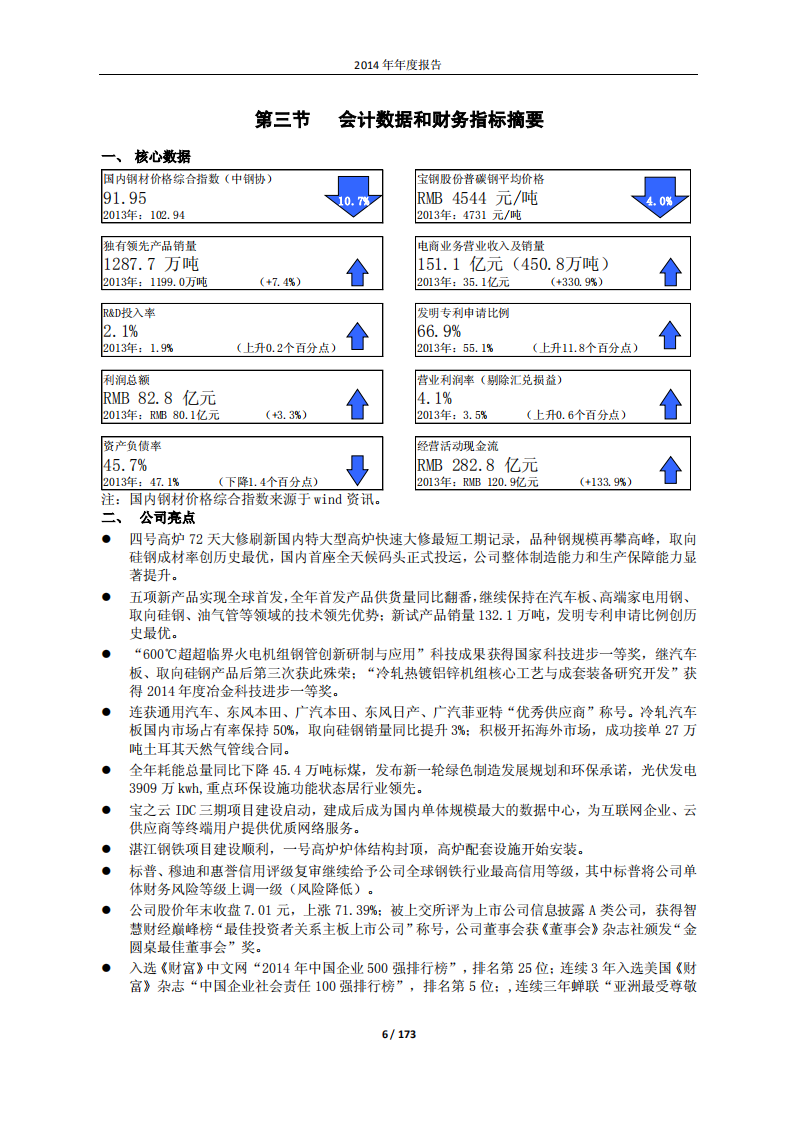 宝山钢铁股份有限公司2014年年度报告.PDF 第6页
