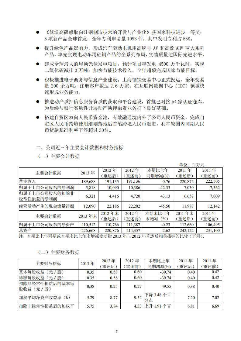 宝山钢铁股份有限公司2013年年度报告.PDF 第6页