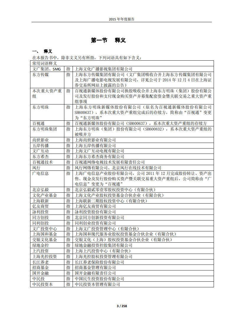 东方明珠新媒体股份有限公司2015年年度报告.PDF 第3页