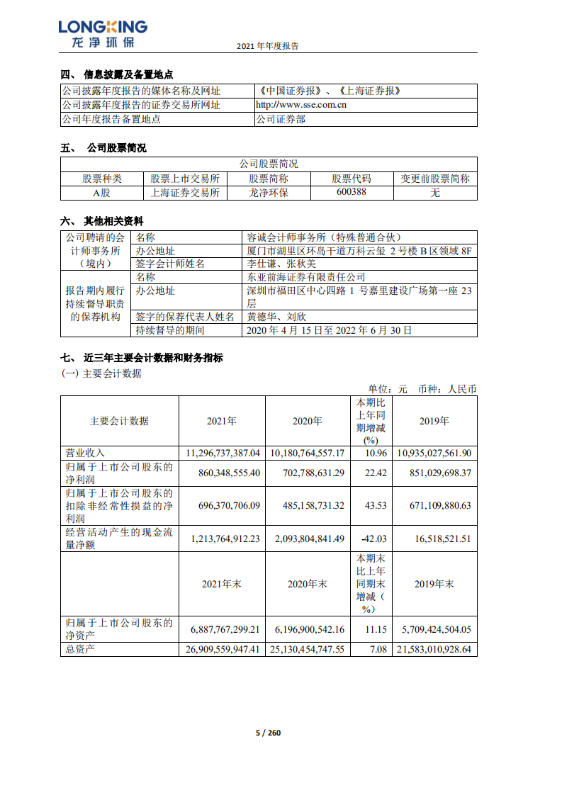福建龙净环保股份有限公司2021年年度报告.PDF 第5页