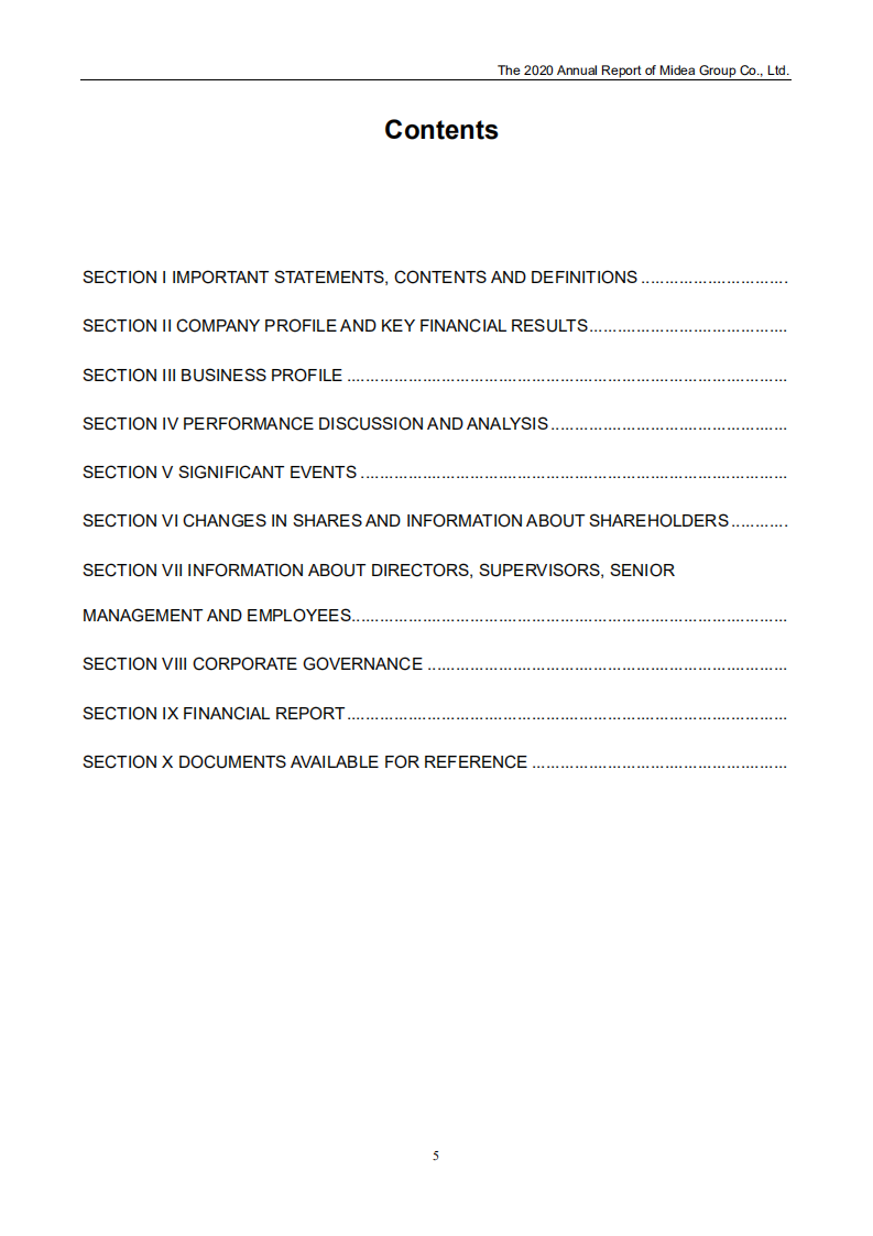 广东美的电器股份有限公司2020年年度报告（英文版）.PDF 第5页