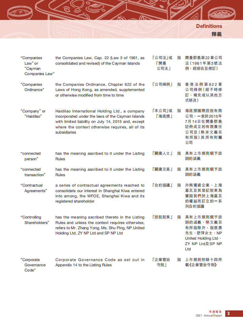 海底捞国际控股有限公司2021年年度报告.pdf 第4页
