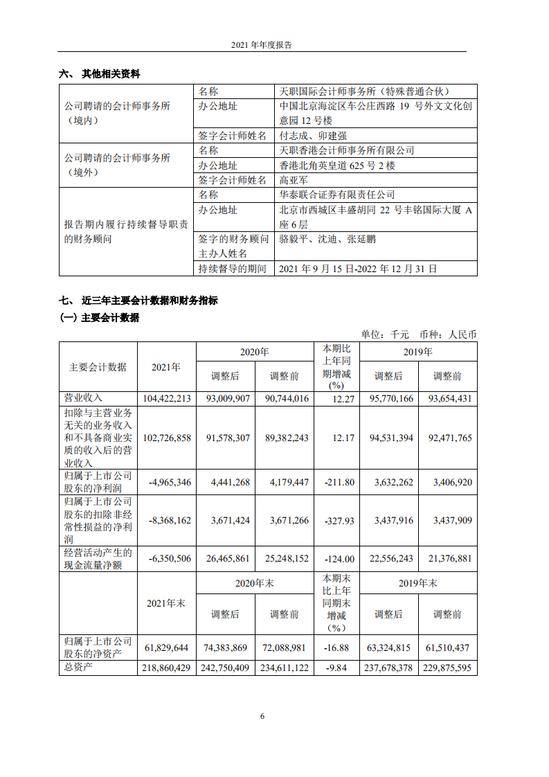 华电国际电力股份有限公司2021年年度报告.PDF 第6页