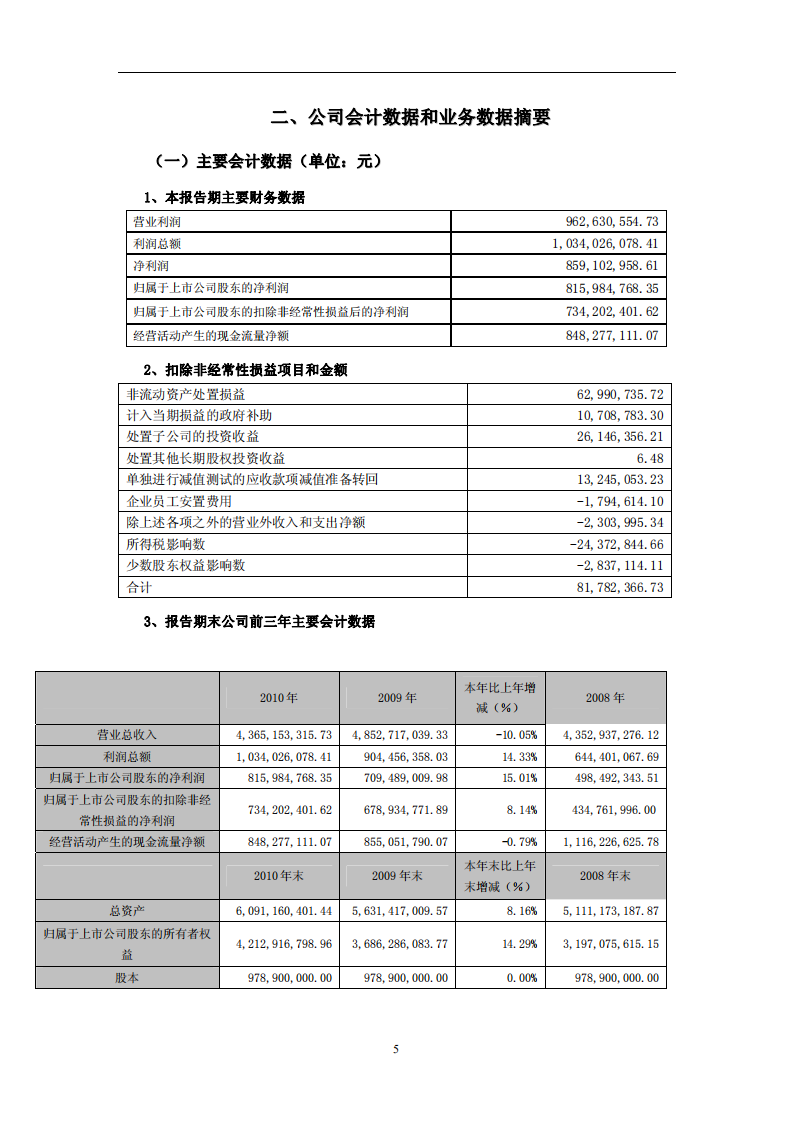 华润三九医药股份有限公司2010年年度报告.PDF 第5页