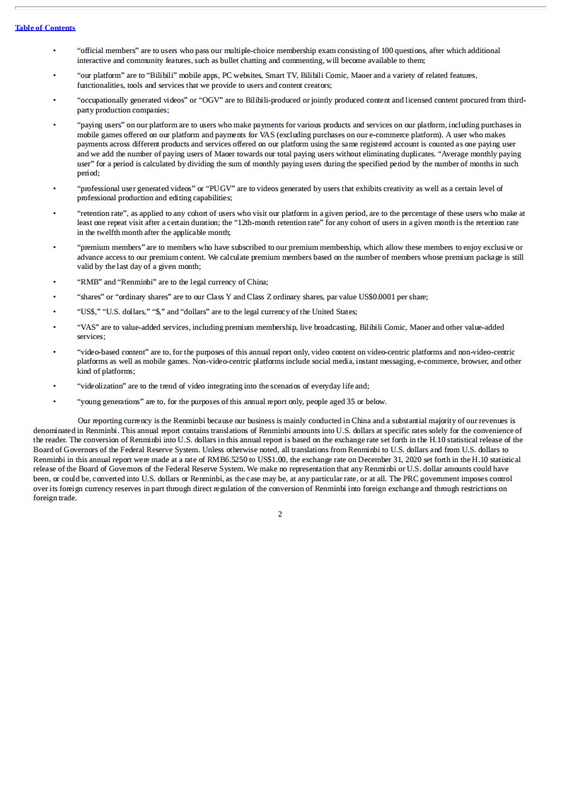 哔哩哔哩2020年年度报告（英文版）.pdf 第5页
