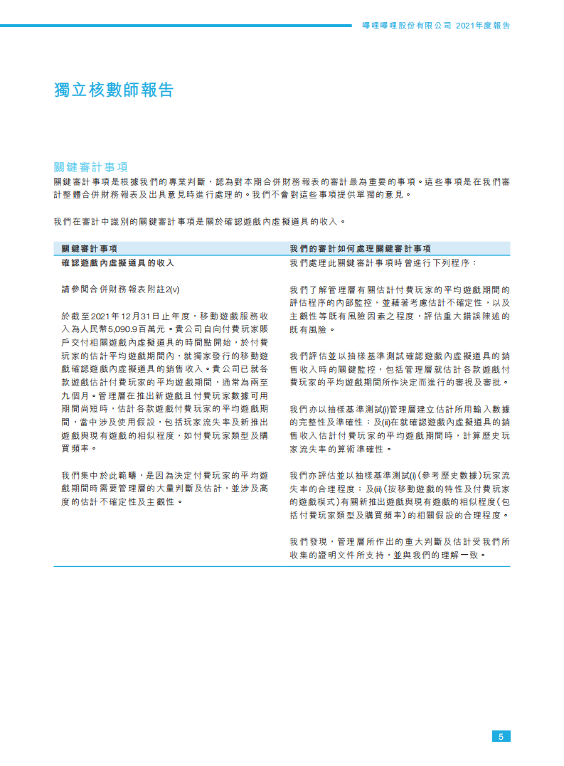 哔哩哔哩2021年年度报告.PDF 第6页
