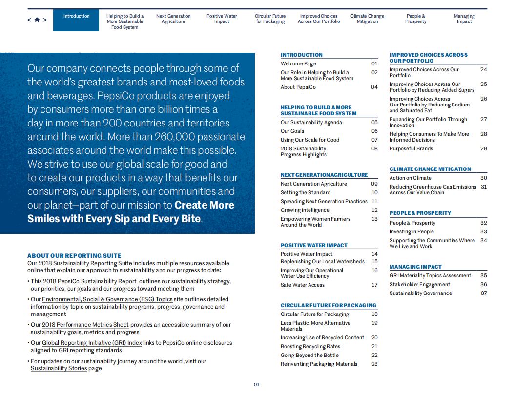 百事公司：2018可持续发展报告（英文版）.pdf 第2页
