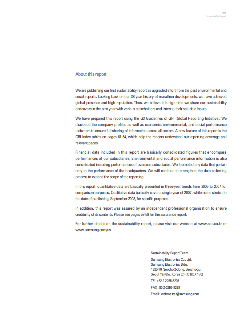 三星电子(SAMSUNG)：2008年可持续发展报告(英文版).pdf 第3页