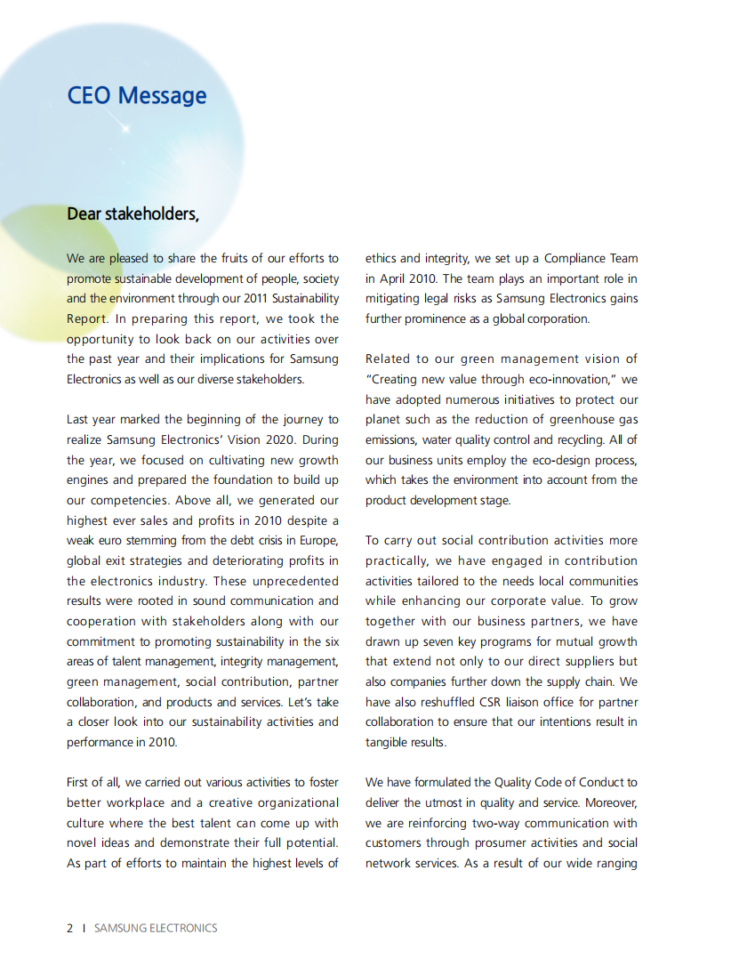 三星电子(SAMSUNG)：2011年可持续发展报告(英文版).pdf 第6页