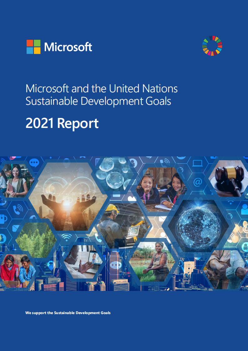 微软：2021年微软和联合国可持续发展目标报告（英文版）.pdf 第1页