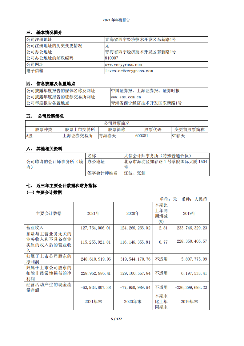 青海春天药用资源科技股份有限公司2021年年度报告.PDF 第5页