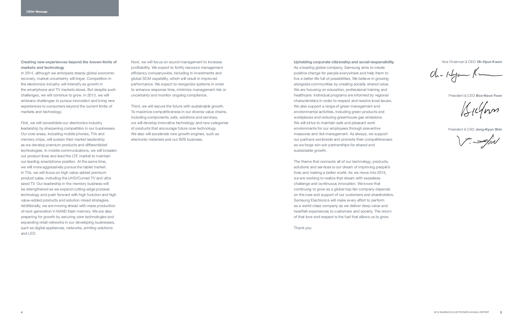 三星电子(SAMSUNG)2013年年度报告(英文版).pdf 第4页