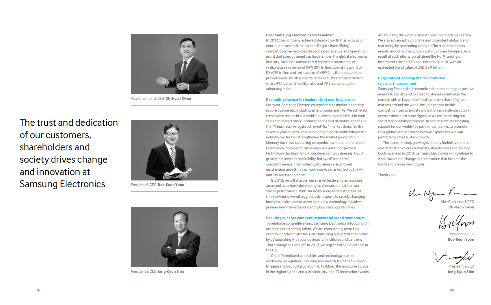 三星电子(SAMSUNG)2012年年度报告(英文版).pdf 第3页