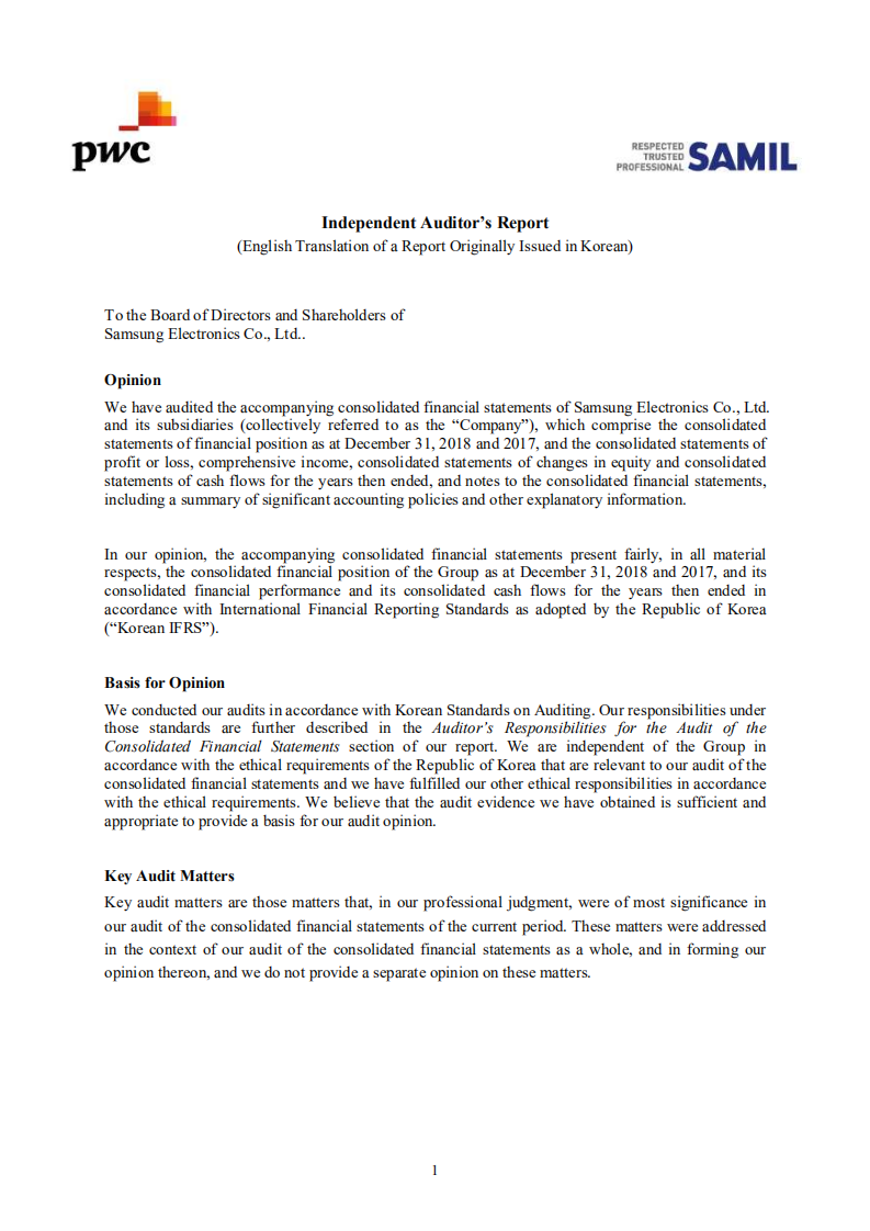 三星电子(SAMSUNG)2018年年度报告(英文版).pdf 第2页