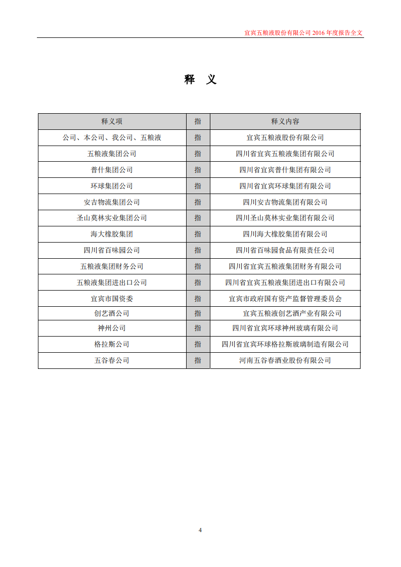 宜宾五粮液股份有限公司2016年年度报告.PDF 第4页
