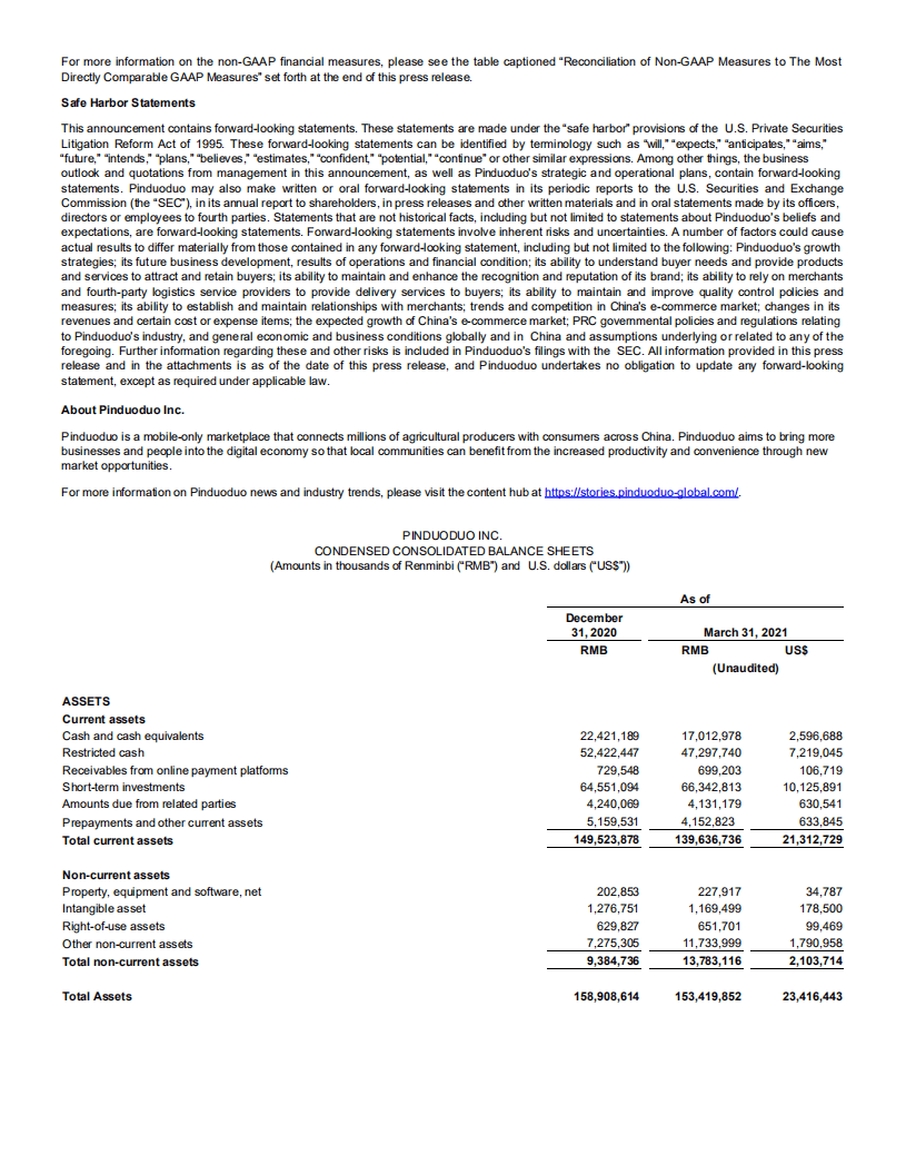 拼多多（PDD）2021年第一季度业绩报告-财报（英文版）.pdf 第3页