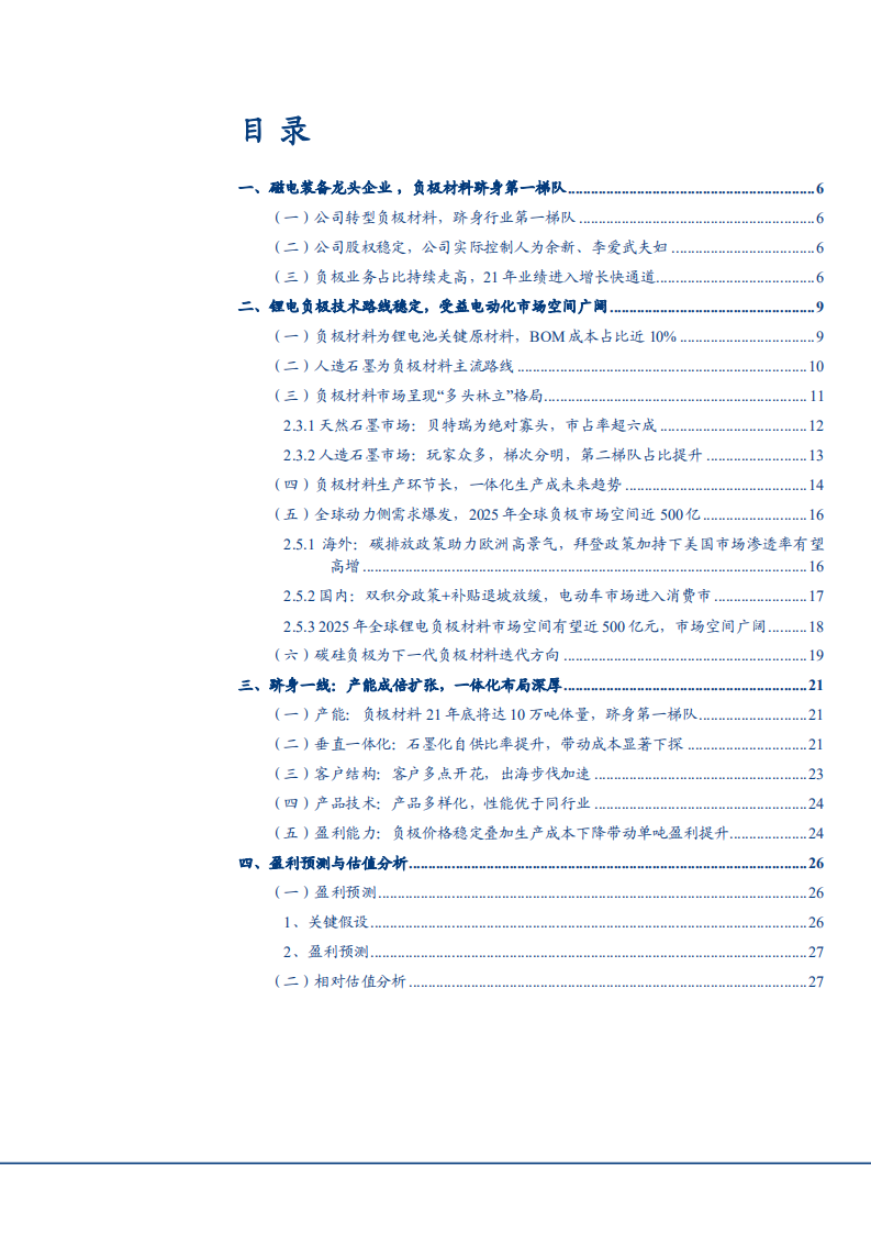 2021年中科电气公司磁电装备与锂电负极双主业分析报告.pdf 第1页
