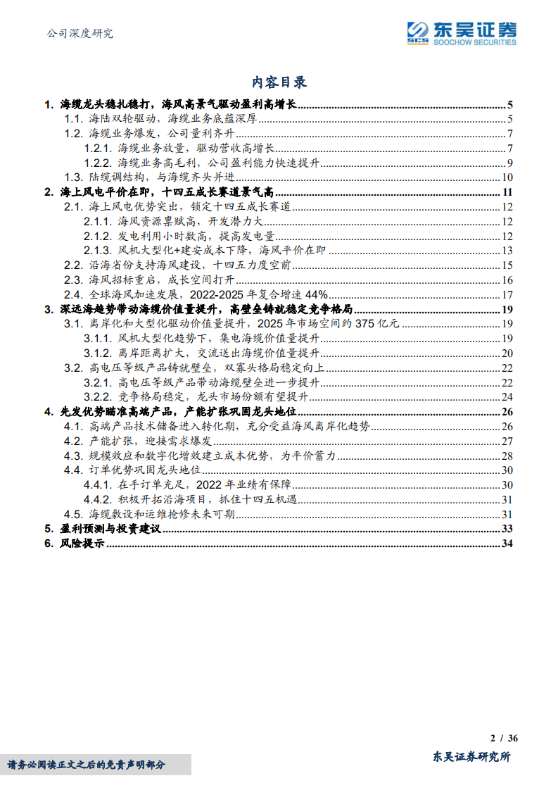 东方电缆-高端路线占尽先机，海缆龙头迎风而上-220407.pdf 第2页
