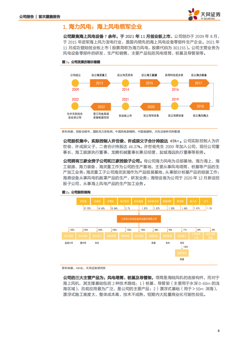 海力风电-专注海上风电，产能扩张+自有码头铸就成长-220505.pdf 第4页