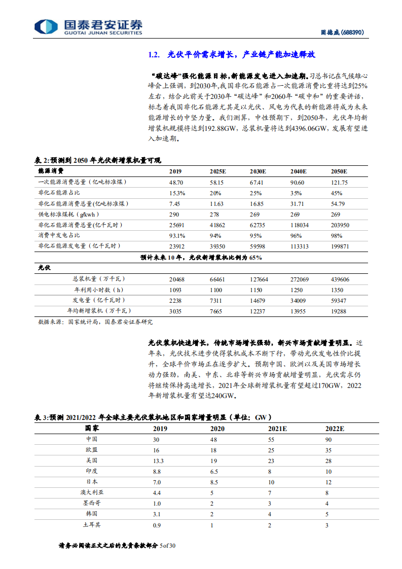 固德威-首次覆盖报告：组串式龙头高成长，拓展储能与户用赛道-220310.pdf 第5页