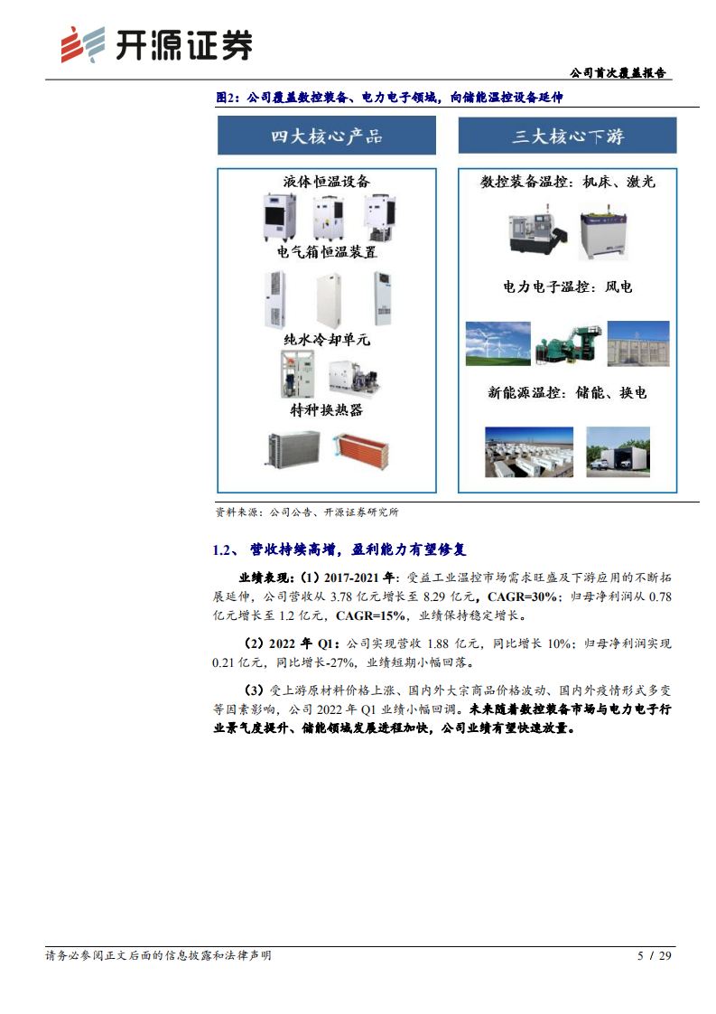 同飞股份-公司首次覆盖报告：工业温控行业龙头，乘储能温控之风而起-220629.pdf 第5页