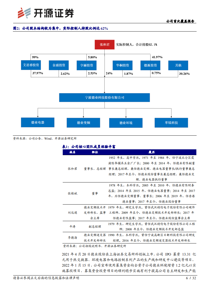 德业股份-公司首次覆盖报告：顺势而上的逆变器新秀，受益光伏储能业务高增长-20220309.pdf 第6页