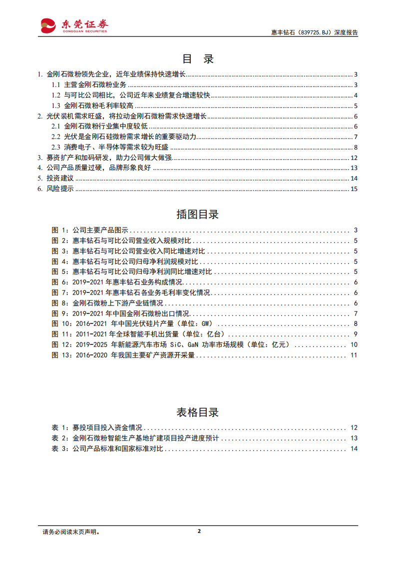 惠丰钻石-深度报告：光伏高景气带动需求快速增长，募资扩产助力做大做强-220627.pdf 第2页