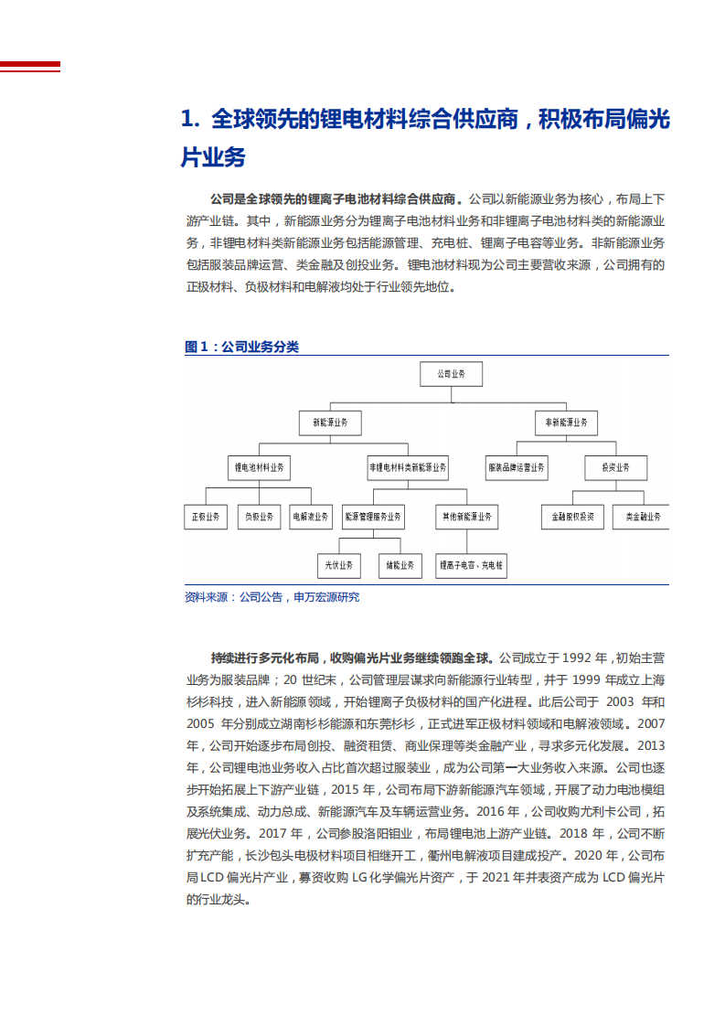 2021年杉杉股份公司布局偏光片及负极材料产业一体化分析报告.pdf 第5页