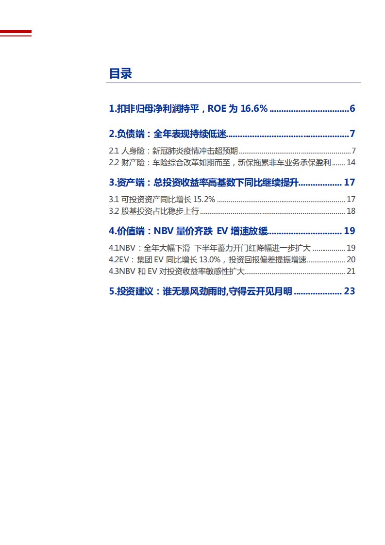 保险公司2020年年报总结分析报告.pdf 第1页