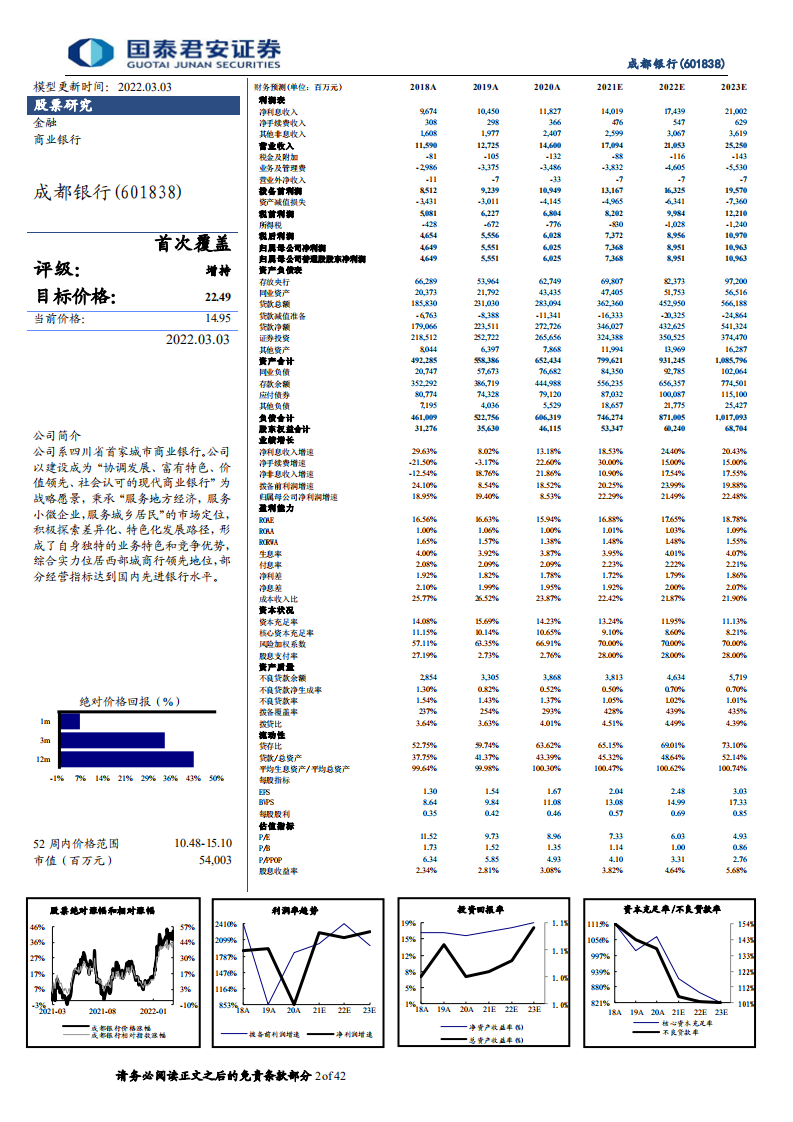 成都银行-首次覆盖报告：区域战略升级带来广阔成长空间-220303.pdf 第2页