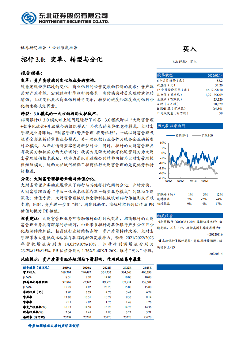 招商银行-招行3.0：变革、转型与分化-220214.pdf 第1页