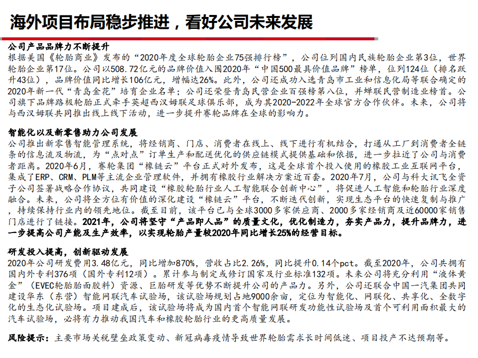 2021年赛轮轮胎公司海外项目布局及财务报表分析报告.pdf 第3页