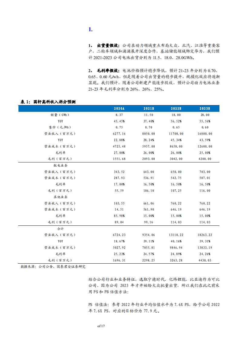 2021年国轩高科公司磷酸铁锂成本优势与储能领域研究报告.pdf 第2页
