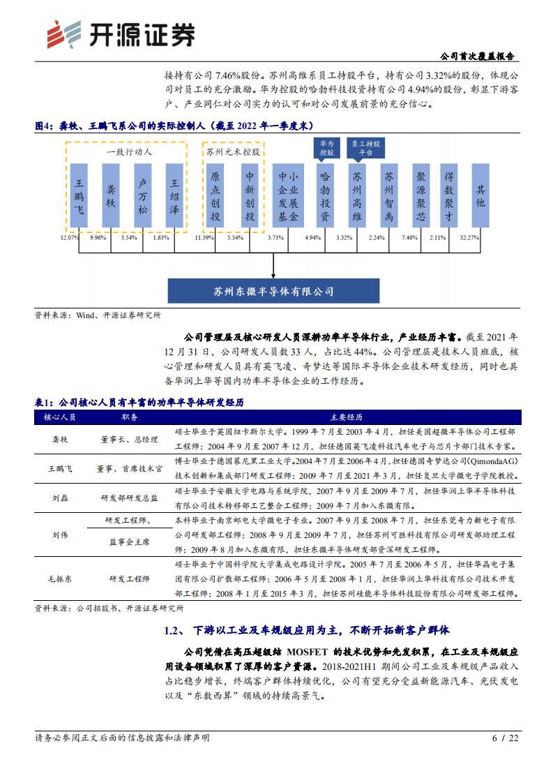 东微半导-公司首次覆盖报告：国产超级结MOSFET龙头，掘金新能源汽车及光伏市场-220622.pdf 第6页