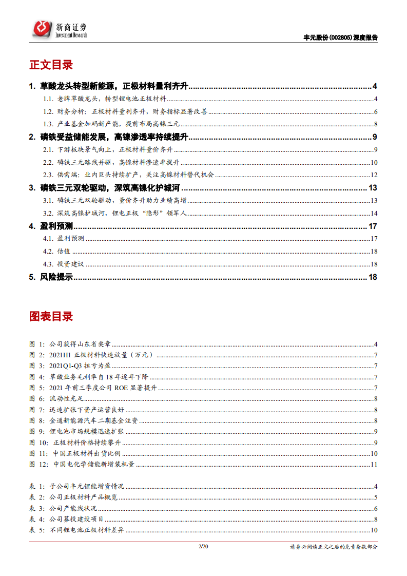 丰元股份-深度报告：磷铁三元双轮驱动，深绑客户潜力无限-220125.pdf 第2页