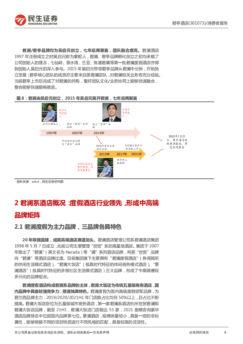 君亭酒店-购事件深度研究：从区域走向全国，中高端酒店龙头迎跨越式整合发展里程-20220123.pdf 第5页