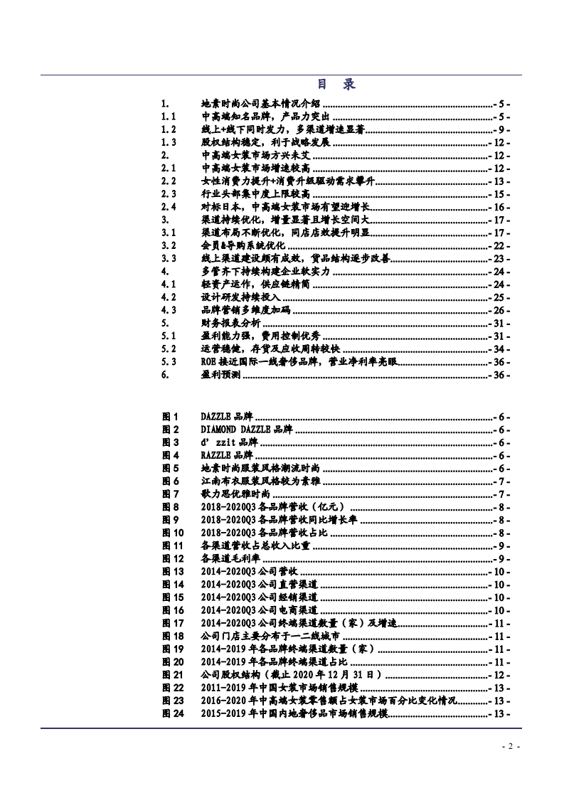 2021年女装市场发展趋势及地素时尚公司盈利能力分析报告.pdf 第1页