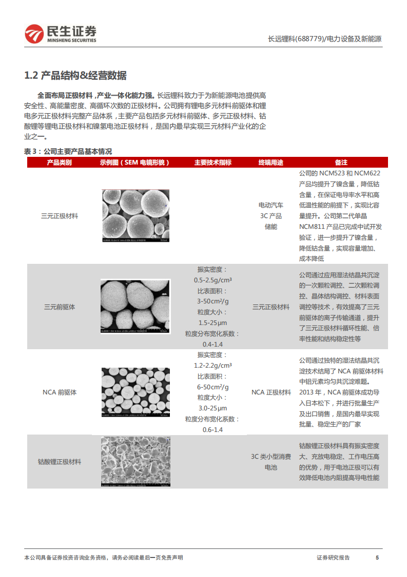 长远锂科-深度报告：三元正极领军者，全产业链布局构筑成本护城河-20220309.pdf 第5页