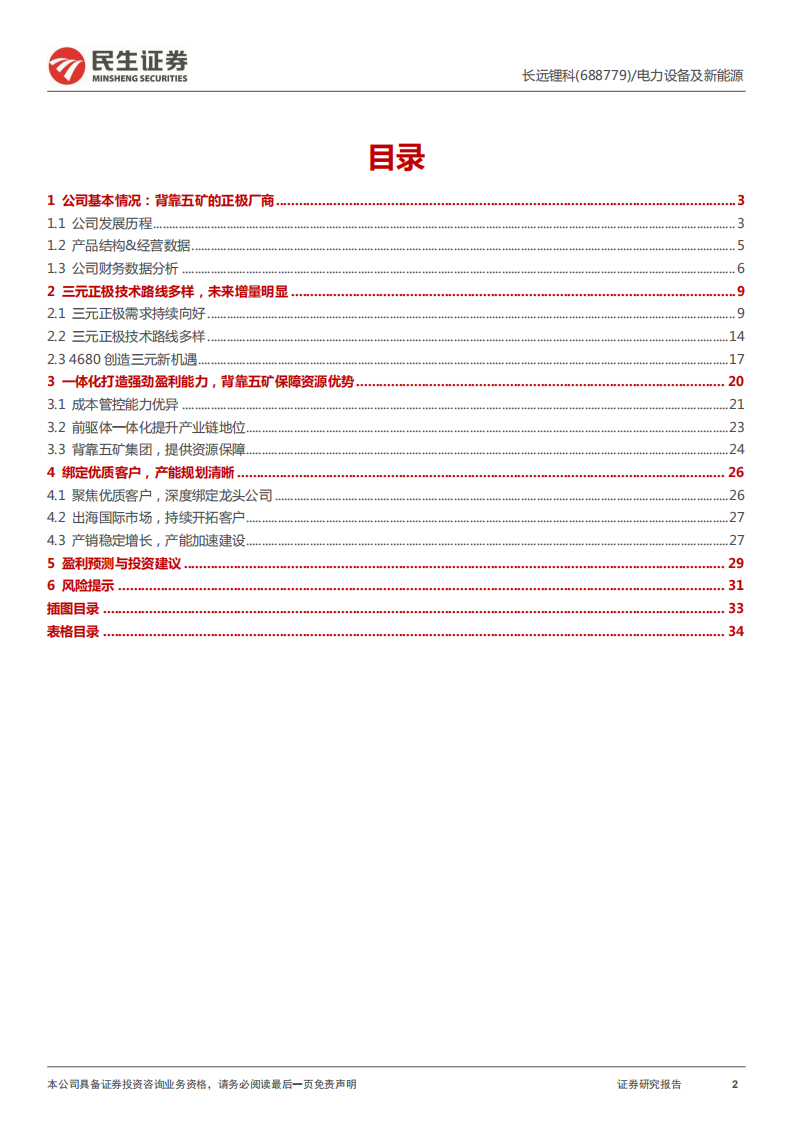 长远锂科-深度报告：三元正极领军者，全产业链布局构筑成本护城河-20220309.pdf 第2页