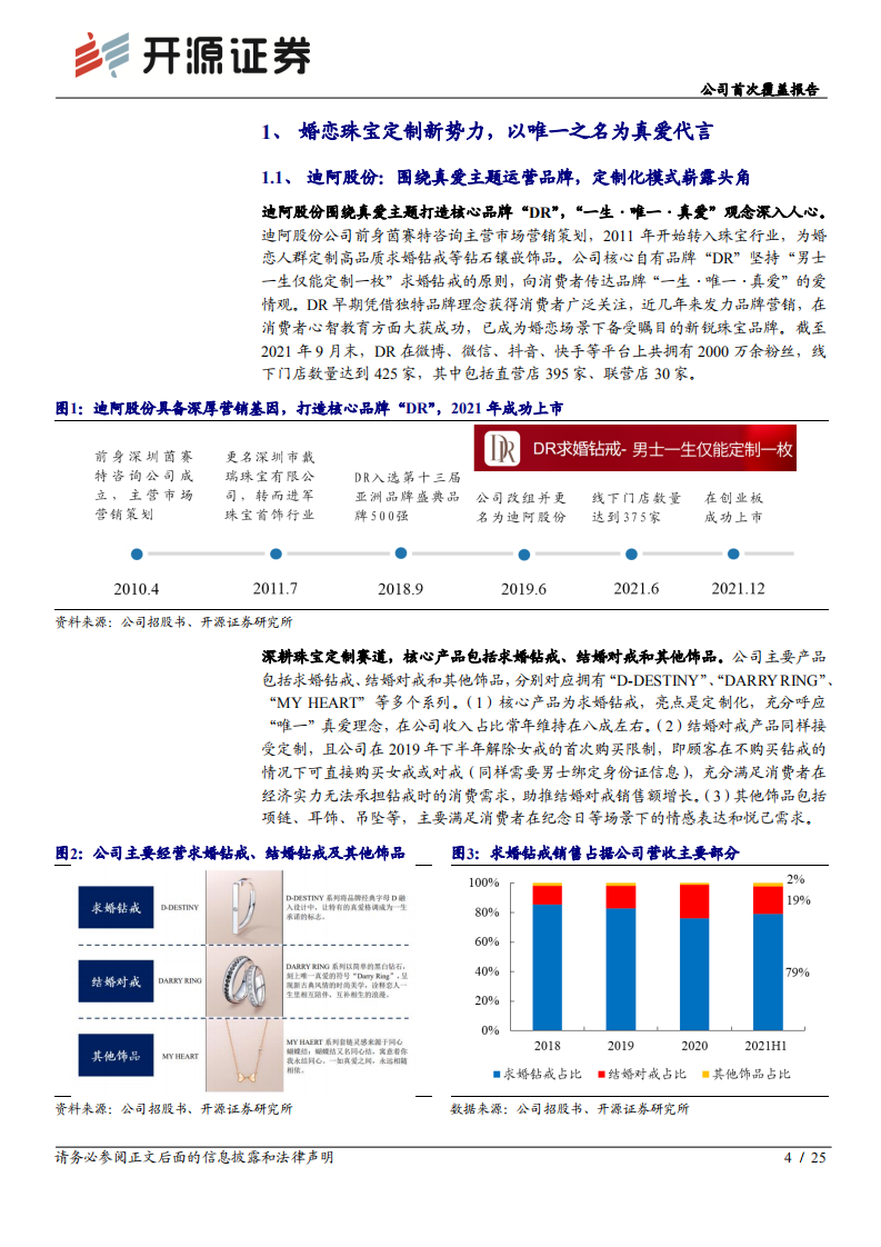 迪阿股份-公司首次覆盖报告：国内婚恋珠宝定制新势力，以唯一之名为真爱代言-20220323.pdf 第4页