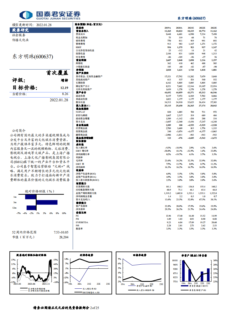 东方明珠-首次覆盖报告：广电新媒体稳步发展，区块链打开新空间-220128.pdf 第2页