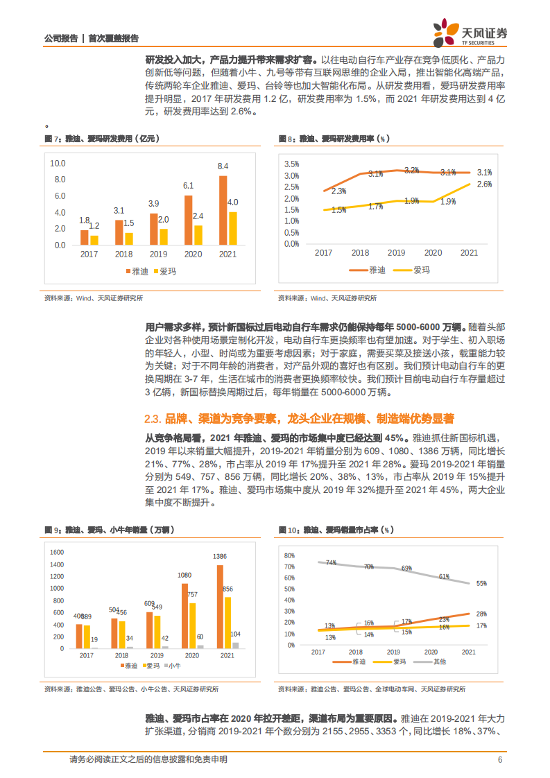 爱玛科技-渠道扩张、产品升级，以“时尚”重新定义两轮车-220515.pdf 第6页